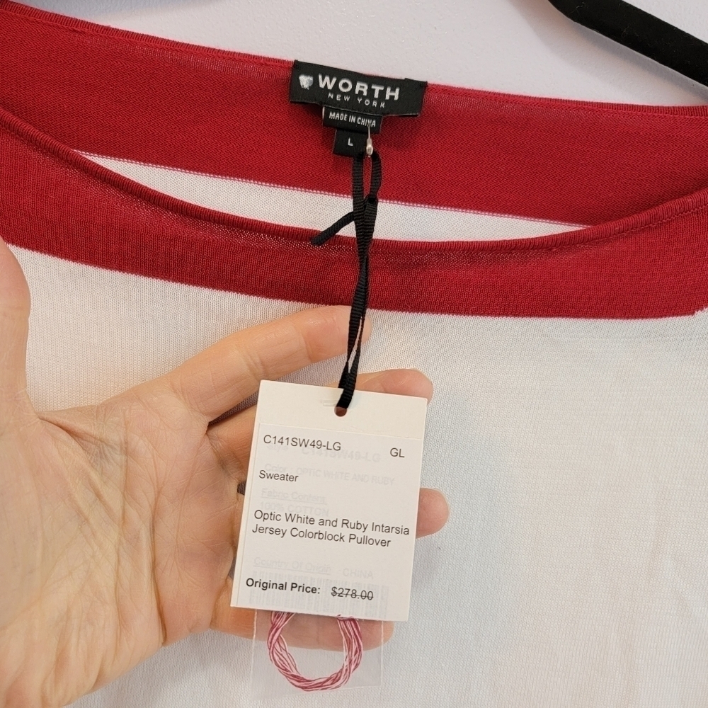 NWT Worth Color Block Sweater Size - image 3